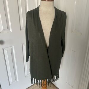 Joseph Green Cardigan with Fringe Details